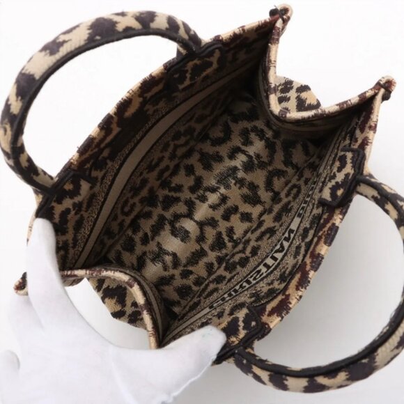 Christian Dior Leopard Small Canvas Book Tote Bag - Picture 7 of 11